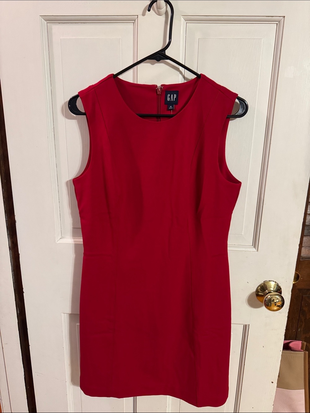 GAP Red Sleeveless Mini Sheath Dress